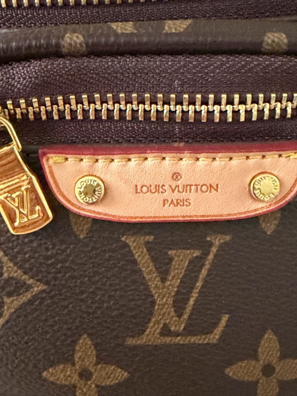 Compact Dark Brown Leather Crossbody Bag with Gold Hardware - Picture 6 of 8
